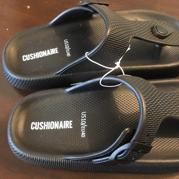 Cushionaire Black Slide Sandals NWT - Picture 9 of 12